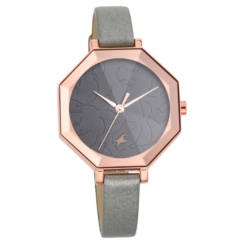 Fastrack Paint Me Quartz Analog Black Dial Leather Strap Watch for Girls