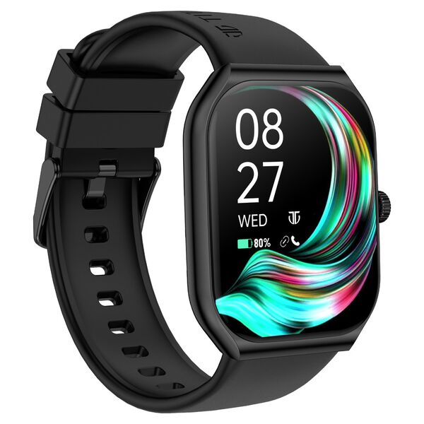 Titan Smart Watch with 4.97 CM Super AMOLED Display | 410 x 502 Pixel Resolution | AI Voice Assistant | Multiple Menu Styles With Black Strap - image number 1