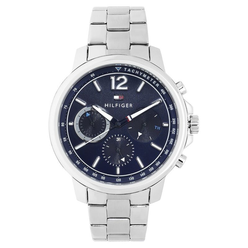 Tommy Hilfiger Quartz Multifunction Blue Dial Stainless Steel Strap Watch for Men