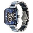 Titan Ceramic Fusion Automatic Square Blue Dial Rose Gold Dual-Toned Stainless Steel Bracelet Watch for Men - image number 3