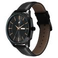 Fastrack Stunners Quartz Analog Black Dial Black Leather Strap Watch For Guys - image number 2