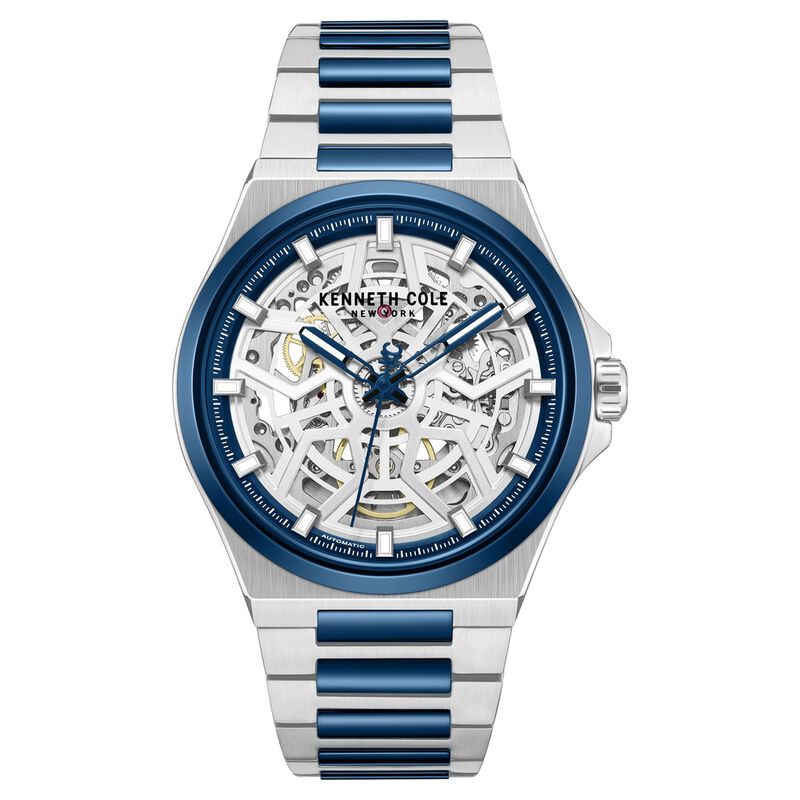 Kenneth Cole Automatic Silver Dial Two Toned Stainless Steel Strap Watch For Men