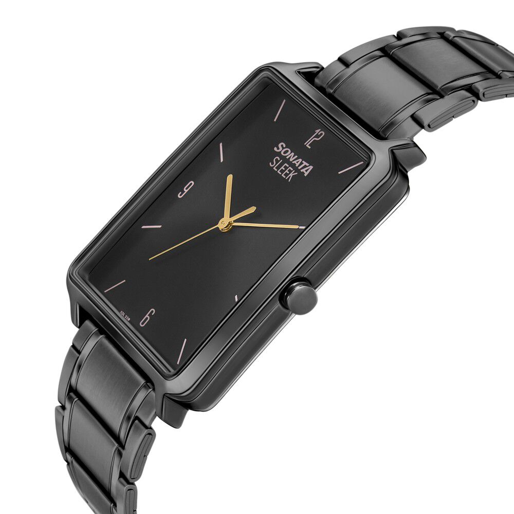 Sleek black watch hot sale