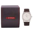 Titan Quartz Analog Silver Dial Leather Strap Watch for Men - image number 4