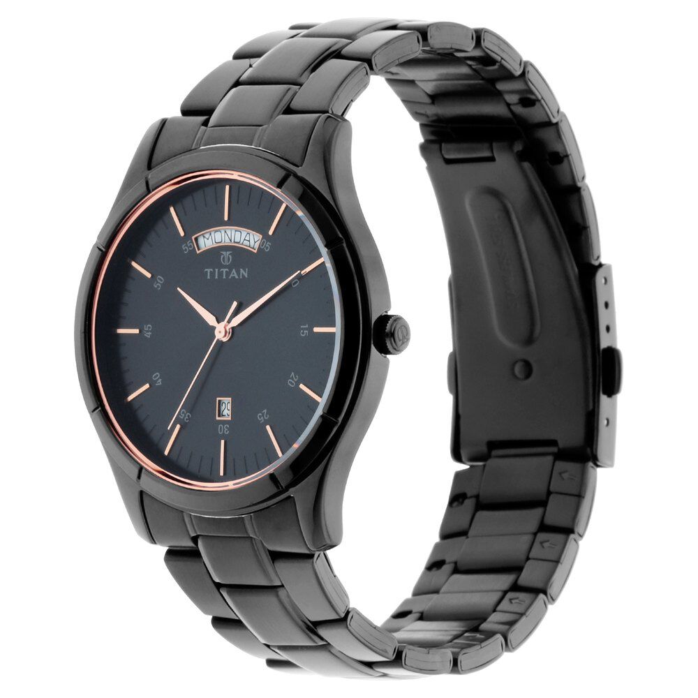 Titan watch black colour price on sale