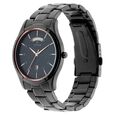 Titan Quartz Analog with Day and Date Black Dial Black Stainless Steel Strap Watch For Men - image number 2