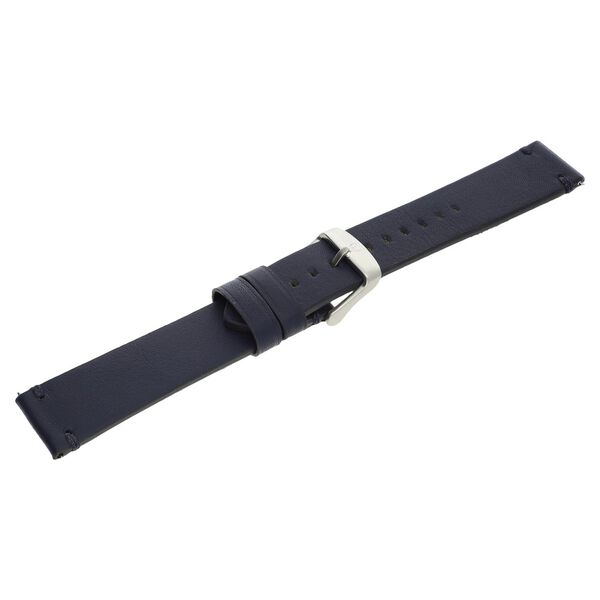 22 mm Blue Genuine Leather Strap for Men - image number 3