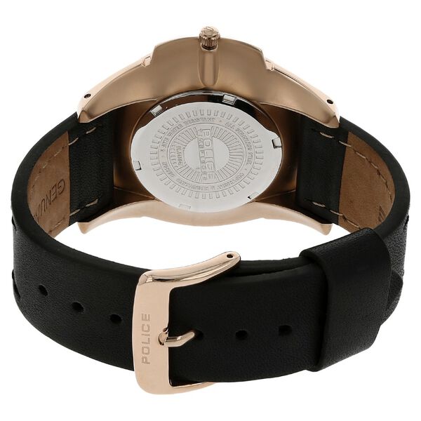 Police Quartz Analog with Date Black Dial Leather Strap Watch for Men - image number 3
