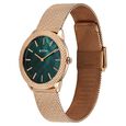 Titan Glamour Quartz Analog Green Mother Of Pearl Dial Rose Gold Stainless Steel Strap Watch For Women - image number 2