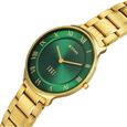 Titan Edge Gleam Quartz Analog Green Dial Golden Stainless Steel Strap Watch For Men - image number 4