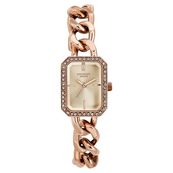 Poze By Sonata Quartz Analog Rose Gold Dial Rose Gold Metal Strap Watch For Women - image number 1