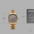 Vyb Nimbus By Fastrack Quartz Analog Grey Dial Brown Metal Strap Watch For Guys - image number 3