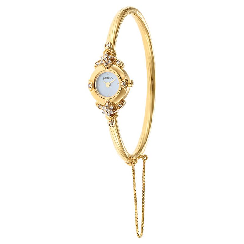 Titan Nebula Quartz Analog 18 Karat Solid Gold Watch for Women - image number 2