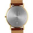 Edge Dynasty Quartz Analog White Dial Brown Leather Strap Watch For Men - image number 6