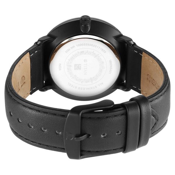 Titan Quartet Silver Dial Quartz Multifunction Leather Strap watch for Men - image number 4