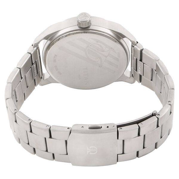 Titan Round Blue Dial Analog with Date Stainless Steel Strap watch for Men - image number 3