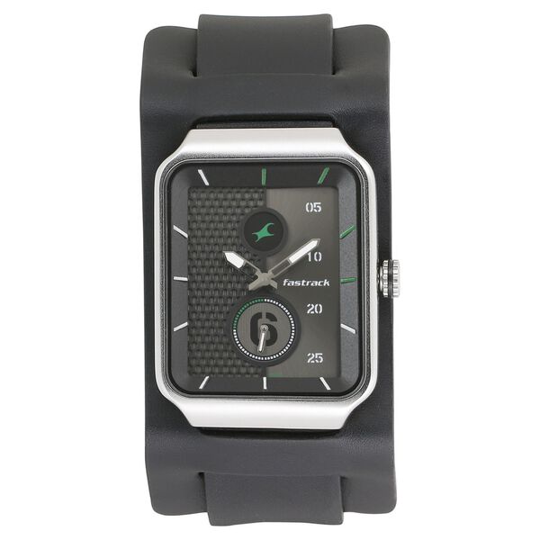 Fastrack Loopholes Quartz Analog Grey Dial Leather Strap Watch for Guys - image number 0