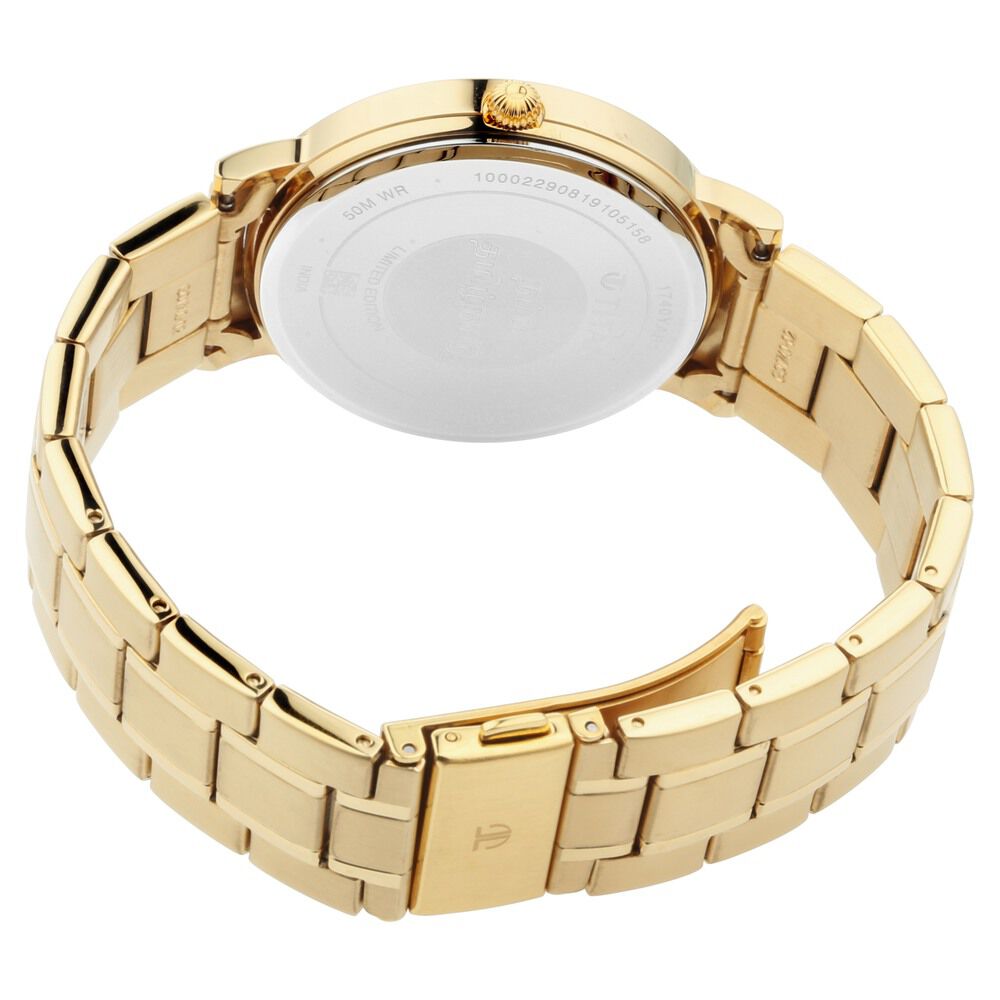 Buy Online Titan Namma Tamil Nadu Champagne Dial Analog with Date Stainless Steel Strap watch for Men 1740ym02 Titan