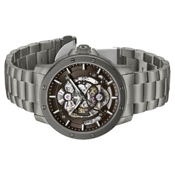 Kenneth Cole Automatic Brown Dial Grey Stainless Steel Strap Watch For Men