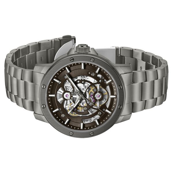 Kenneth Cole Automatic Brown Dial Grey Stainless Steel Strap Watch For Men - image number 2
