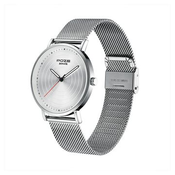 Poze by Sonata Quartz Analog Silver Dial Stainless Steel Strap Watch for Men