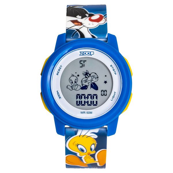 Zoop Looney Tunes Digital Watch with Blue Case and Blue Multi Color Strap for Boys Girls Kids, from House of Titan - image number 1