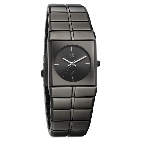 Vyb Nova By Fastrack Quartz Analog Grey Dial Grey Metal Strap Watch For Guys - image number 1