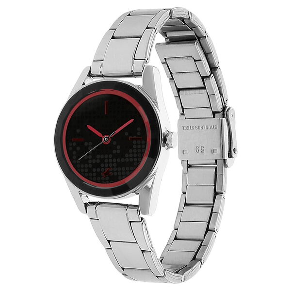 Fastrack Quartz Analog Black Dial Stainless Steel Strap Watch for Girls - image number 1