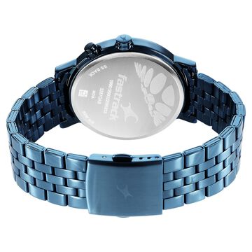 Fastrack Tick Tock Quartz Multifunction Black Dial Metal Strap Watch for Guys