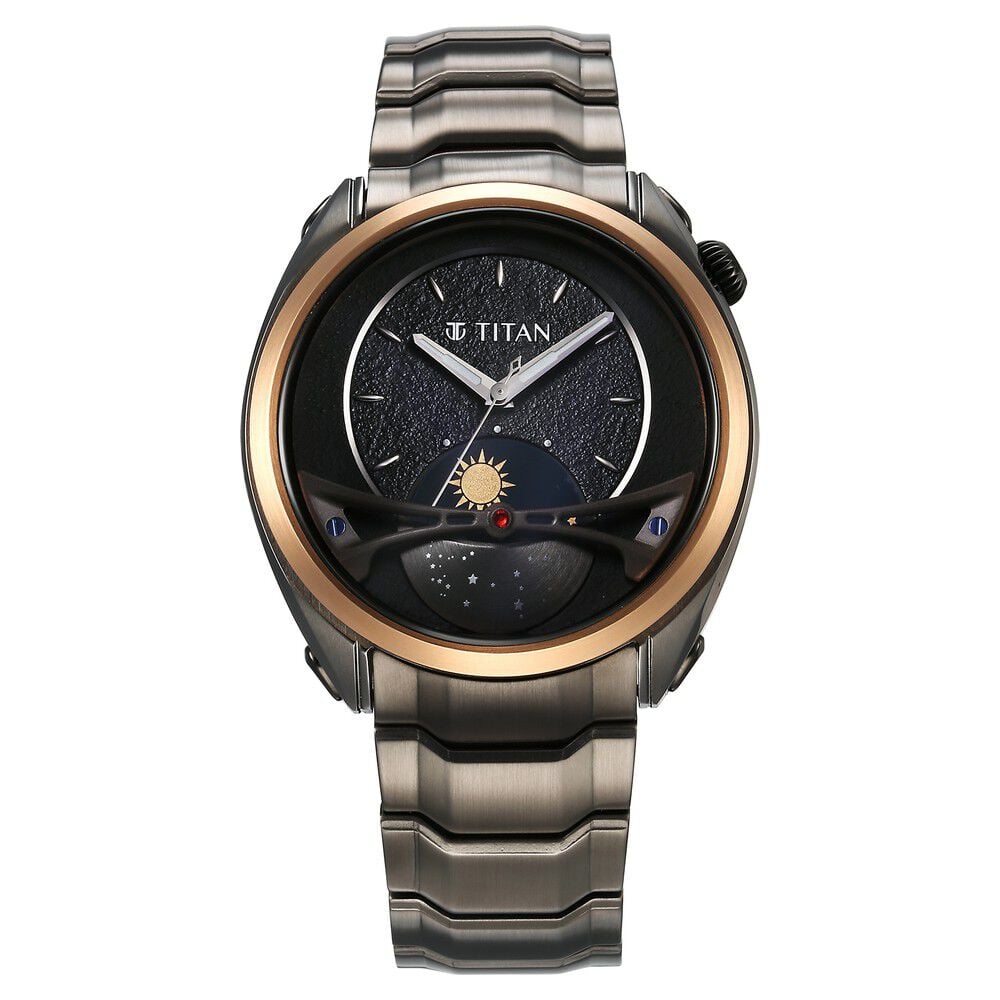 Titan watches steel sale