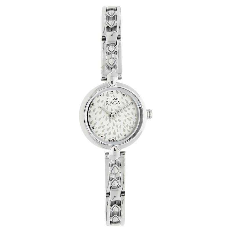 Titan Raga Essentials Silver Dial Analog Metal Strap watch for Women