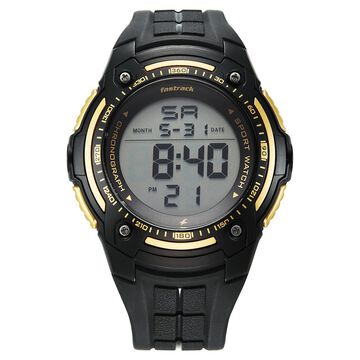 Fastrack StreetStyle Digital Dial Black Polyether Strap Watch For Unisex
