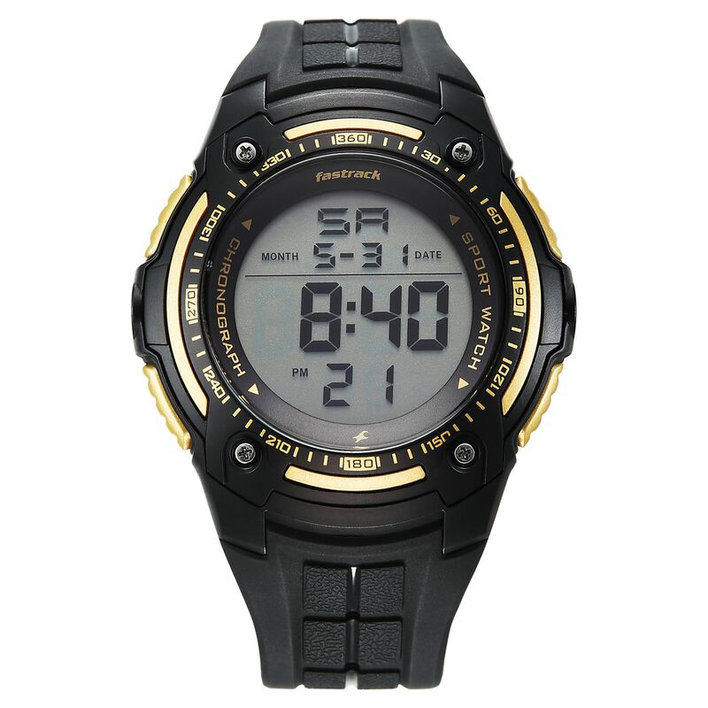 Fastrack StreetStyle Digital Dial Black Polyether Strap Watch For Unisex