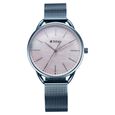 Titan Slimline Quartz Analog Mother Of Pearl Dial Blue Stainless Steel Strap Watch for Women - image number 0