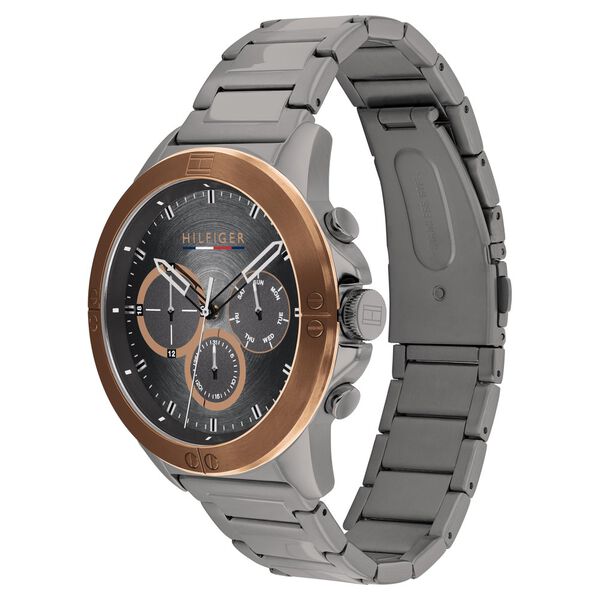 Tommy Hilfiger Quartz Multifunction Grey Dial Stainless Steel Strap Watch for Men - image number 1