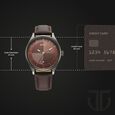 Titan Neo Economy Quartz Analog with Date Brown Dial Brown Leather Strap Watch For Men - image number 2
