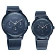 Titan Modern Bandhan Blue Dial Quartz Multifunction Stainless Steel Strap watch for Couple - image number 0