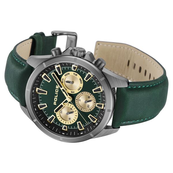 Police Green Dial Quartz Multifunction Watch for Men - image number 3
