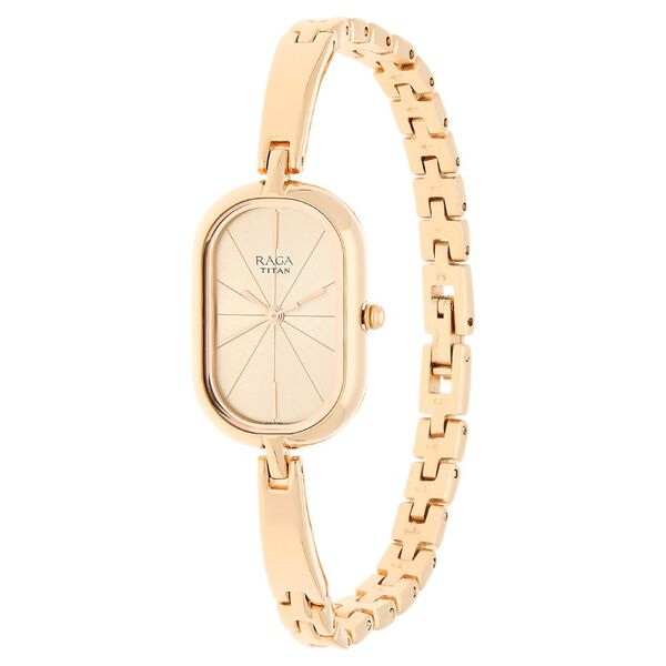 Titan Raga Viva Rose Gold Dial Women Watch With Metal Strap - image number 1
