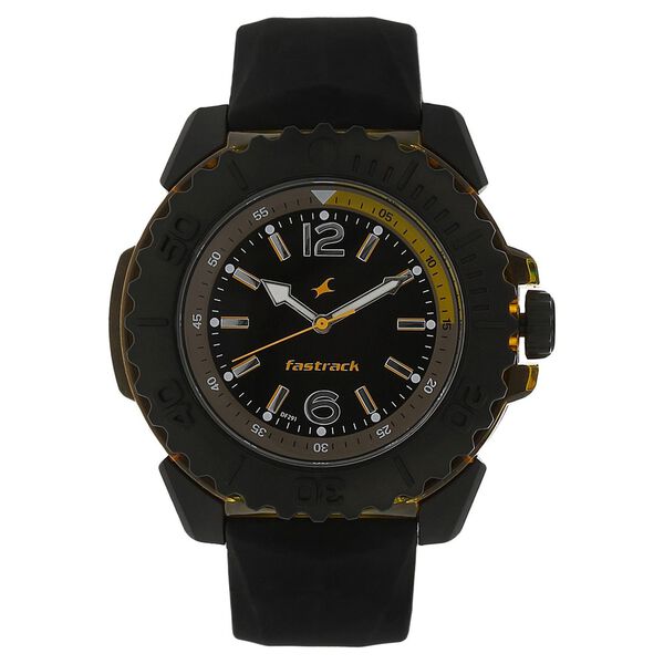Fastrack Quartz Analog Black Dial Plastic Strap Watch for Guys - image number 0