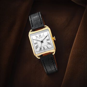 Titan Retro Revive Quartz Analog White Dial Leather Strap for Men