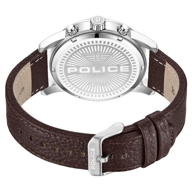 Police Quartz Multifunction Brown Dial Leather Strap Watch for Men - image number 4