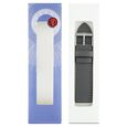 22 mm Grey Genuine Leather Strap for Men - image number 7