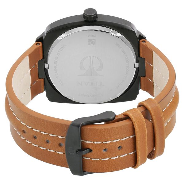 Titan Quartz Multifunction Green Dial Leather Strap Watch for Men - image number 3