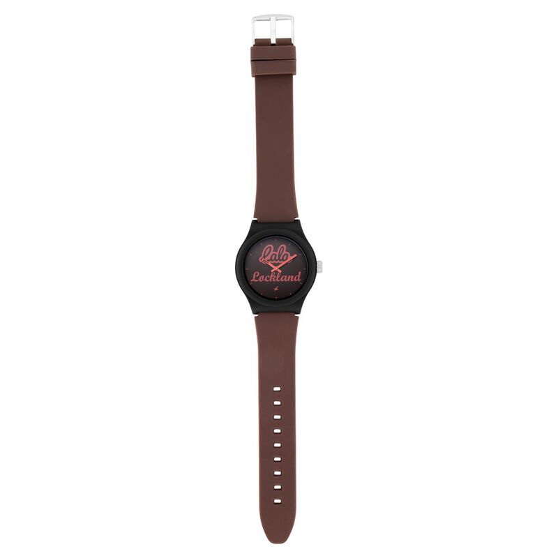 Fastrack Quartz Analog Brown Dial Silicone Strap Watch for Unisex - image number 5
