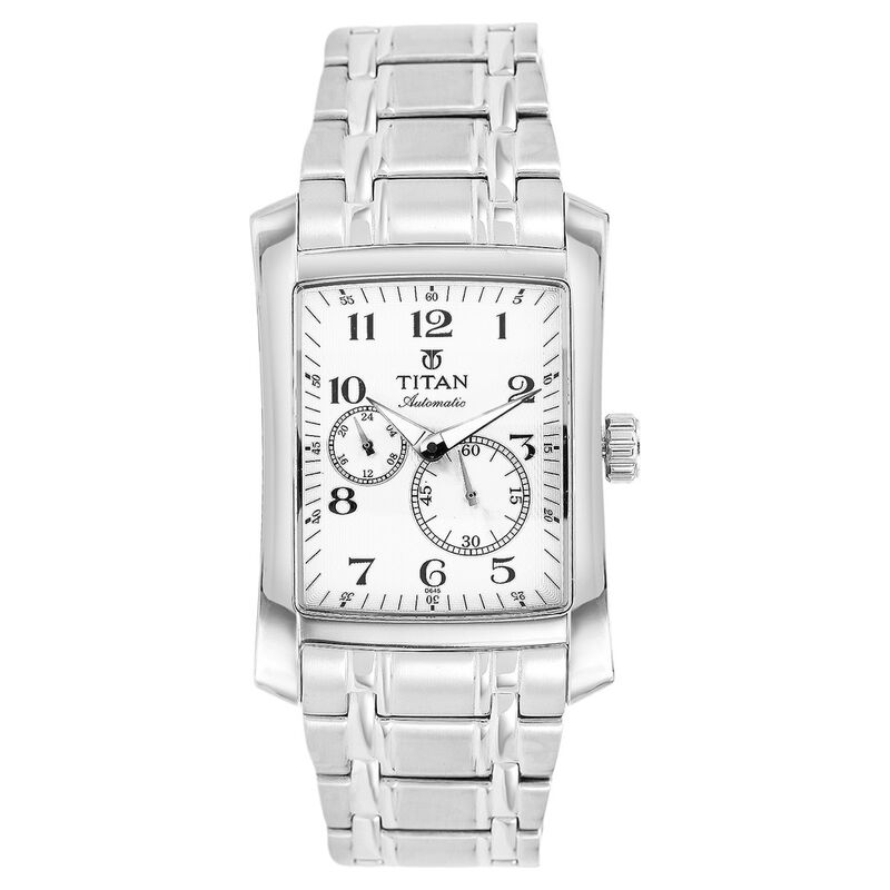 Buy Online Titan Quartz Multifunction White Dial Watch for Men