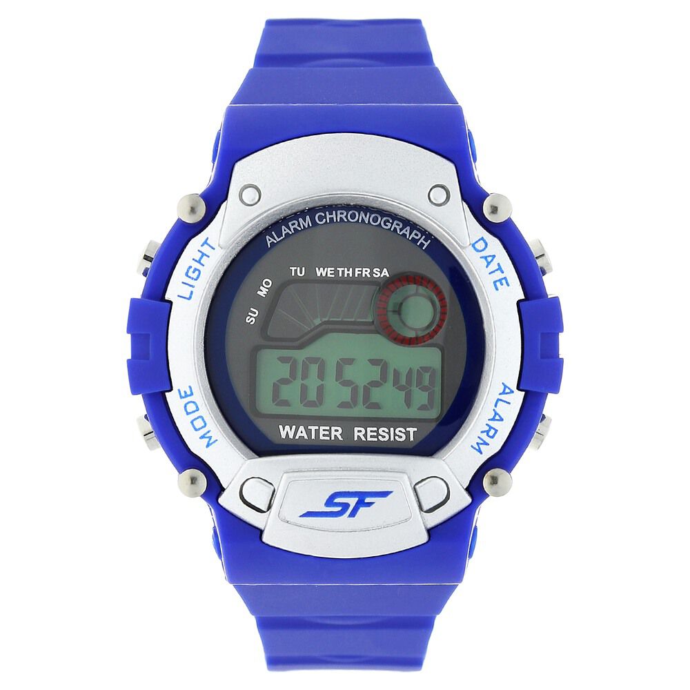 Buy Online SF Digital Dial Blue Plastic Strap Watch for Men ns7982pp07 Titan