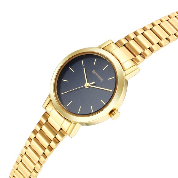 Sonata Essentials Blue Dial Stainless Steel Strap Watch for Women - image number 2