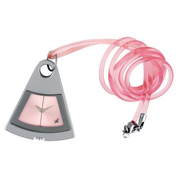 Fastrack Quartz Analog Pink Dial Metal Strap Watch for Girls