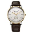 Titan Elegance Analog with Small Second and White Dial Black Leather Strap Watch for Men